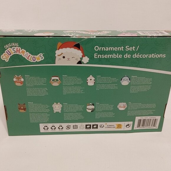 SQUISHMALLOWS Holiday Winter Collection Ornament Set of 8 - Picture 3 of 3